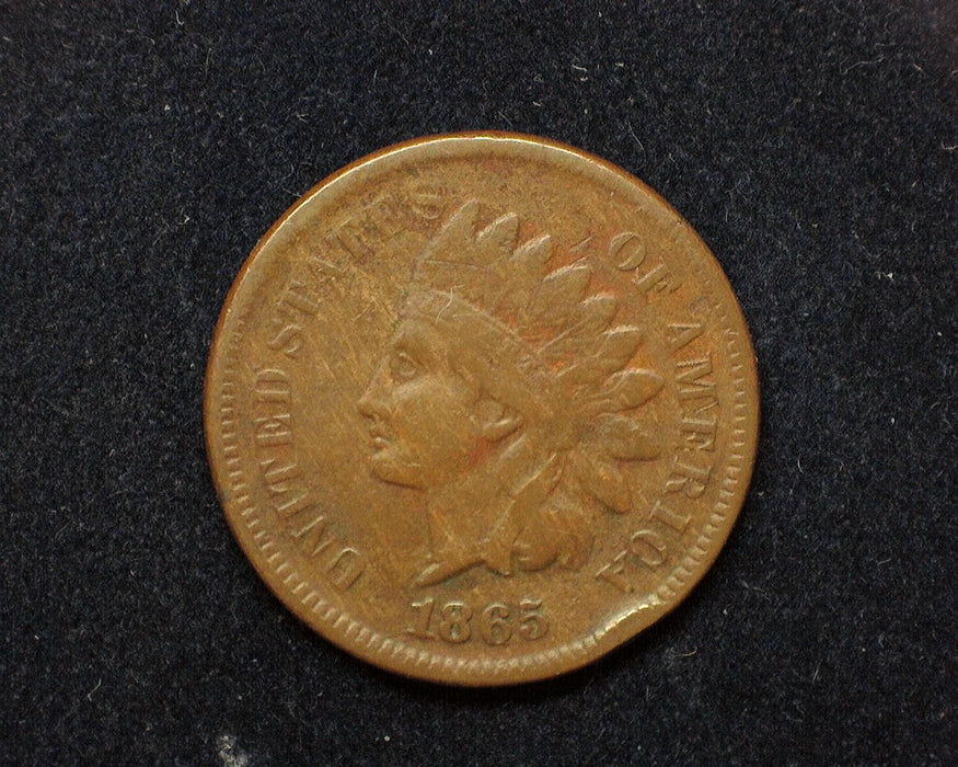 1865 Indian Head Penny/Cent F - US Coin