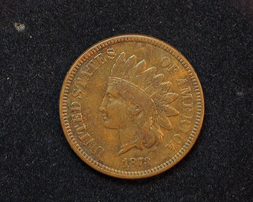 1873 Indian Head Penny/Cent F Closed 3 - US Coin