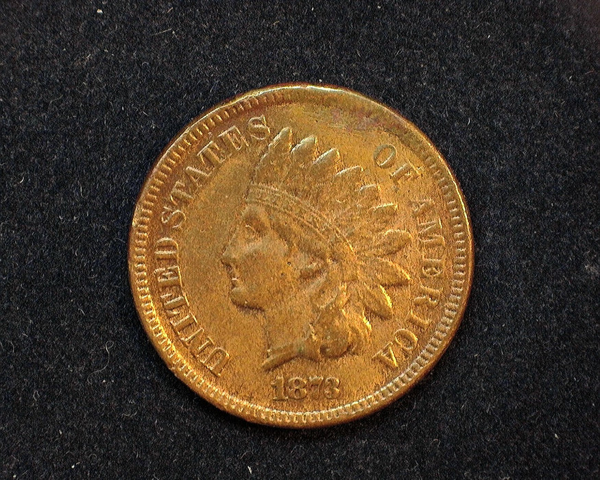 1873 Indian Head Penny/Cent VF Open 3. Corrosion - US Coin