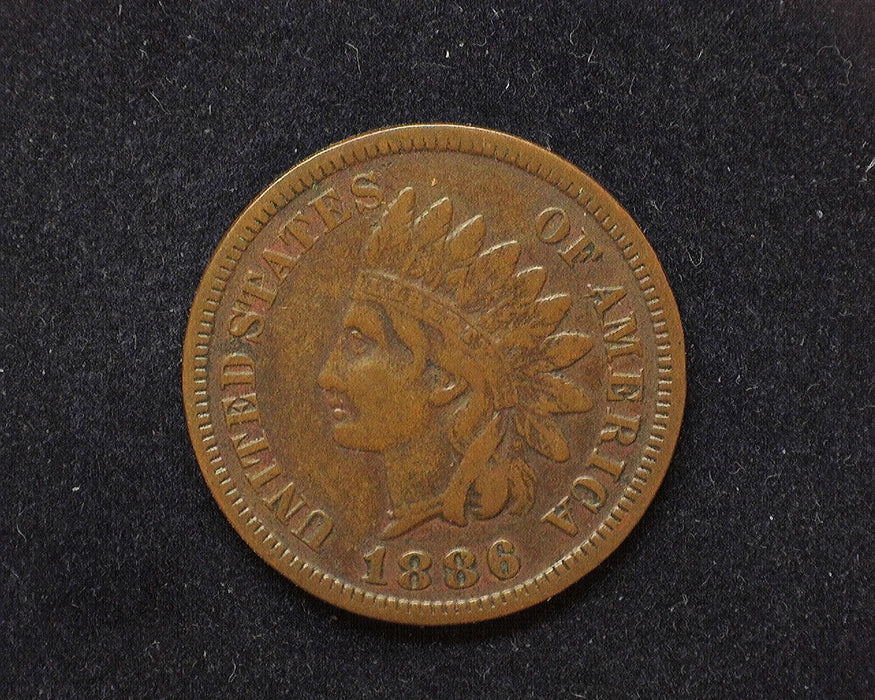 1886 Indian Head Penny/Cent F Variety 1 - US Coin