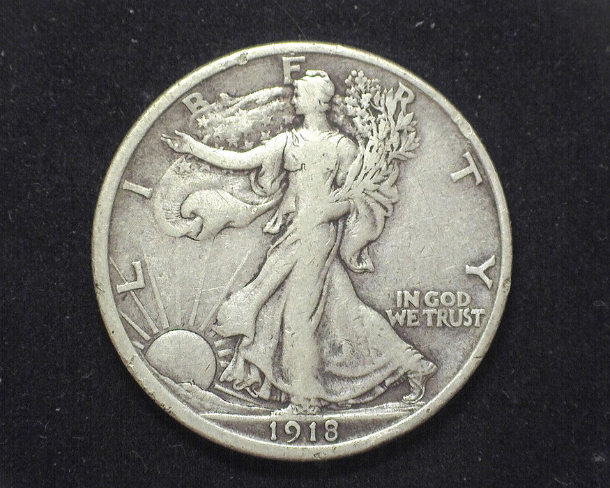 1918 D Walking Liberty Half Dollar F/VF - US Coin