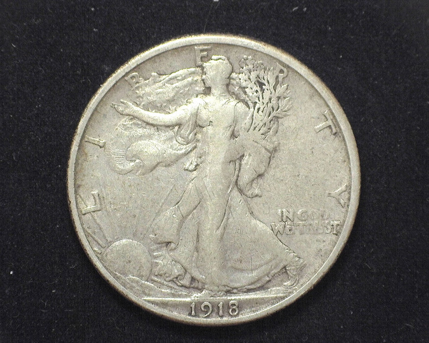 1918 S Walking Liberty Half Dollar F - US Coin