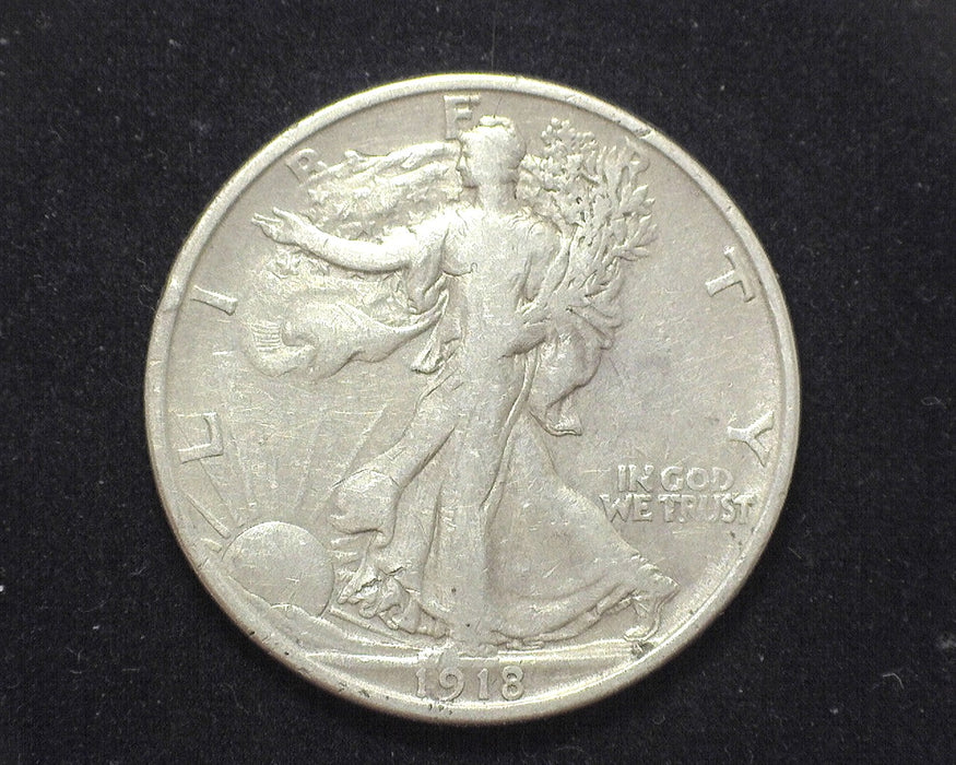 1918 S Walking Liberty Half Dollar F+ - US Coin