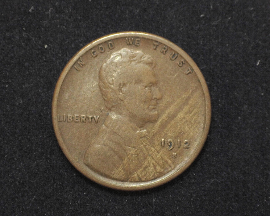 1912 S Lincoln Wheat Penny/Cent F - US Coin