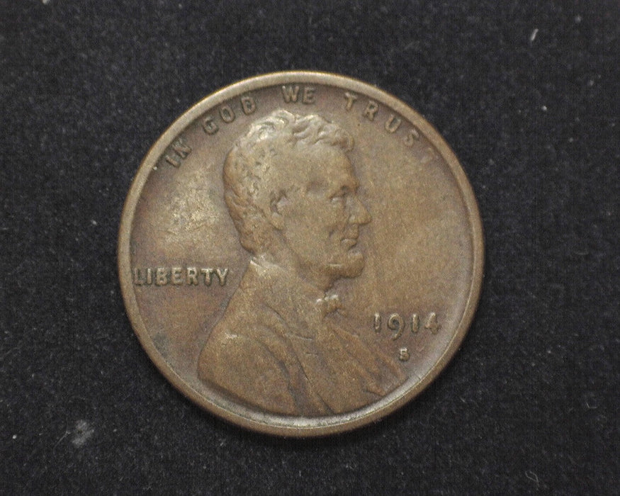 1914 S Lincoln Wheat Penny/Cent F - US Coin