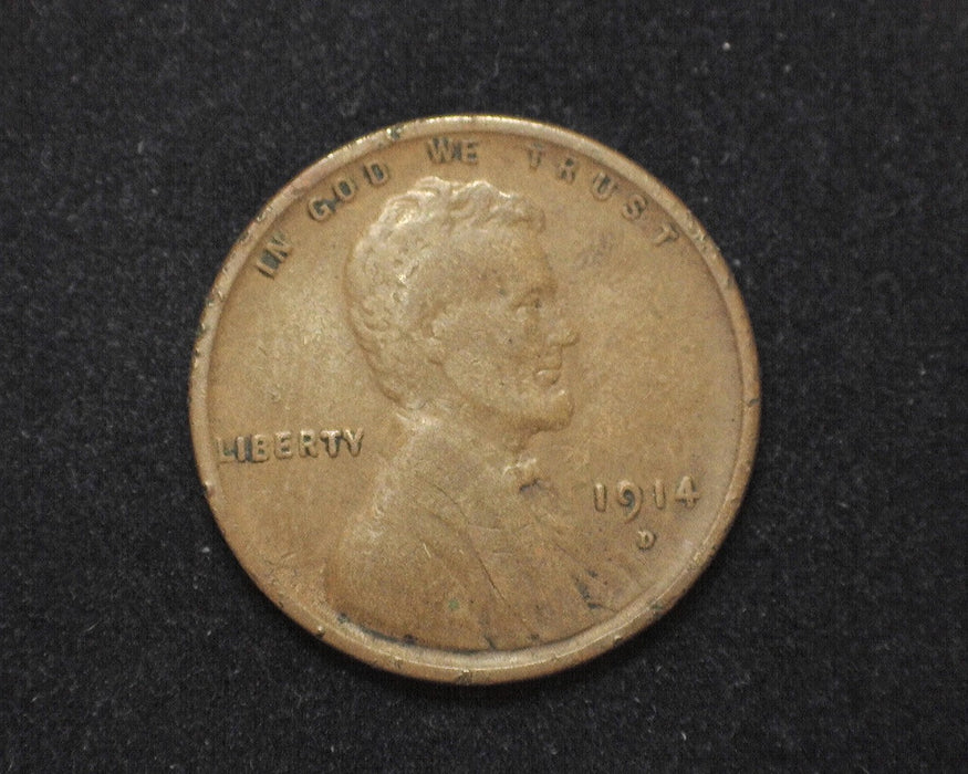 1914 D Lincoln Wheat Penny/Cent F/VF - US Coin