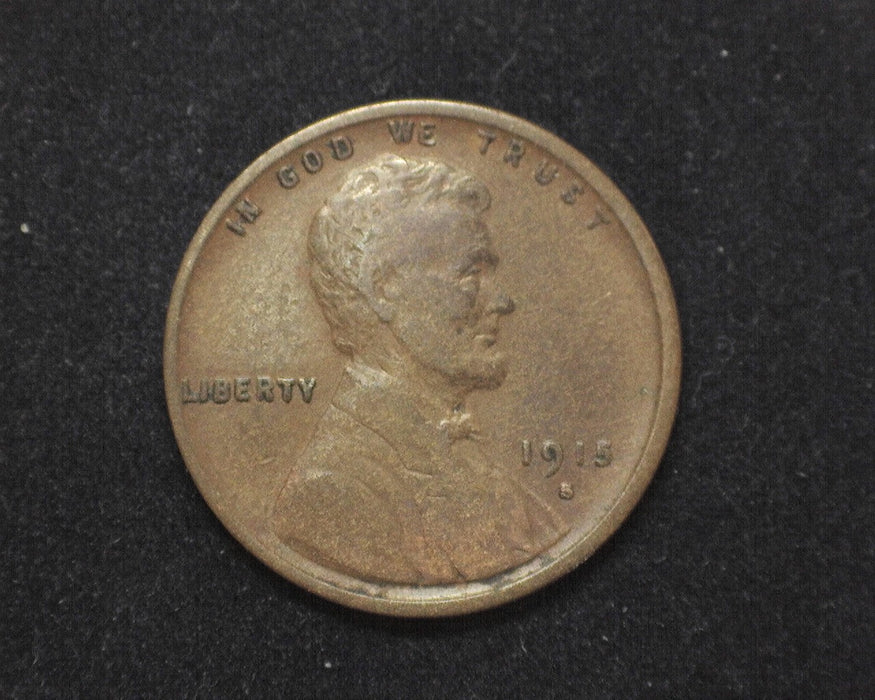 1915 S Lincoln Wheat Penny/Cent F/VF - US Coin