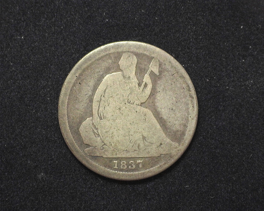 1837 Liberty Seated Dime G No stars - US Coin