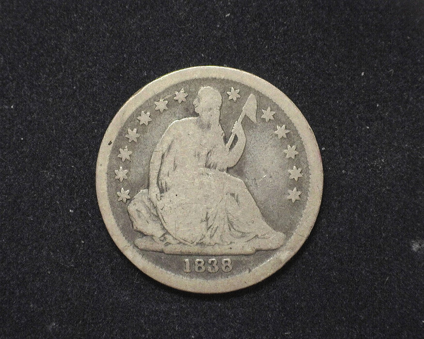 1838 Liberty Seated Dime AG/G - US Coin