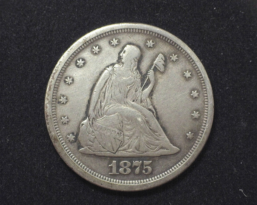 1875 S Liberty Seated Twenty Cents VF - US Coin