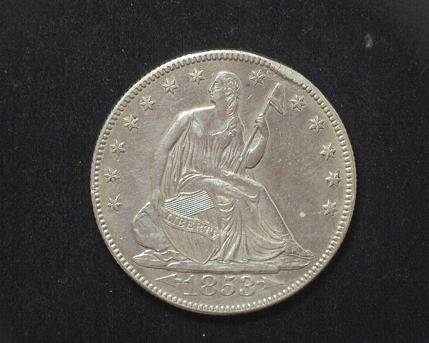 1853 Arrows and Rays Liberty Seated Half Dollar XF/AU - US Coin