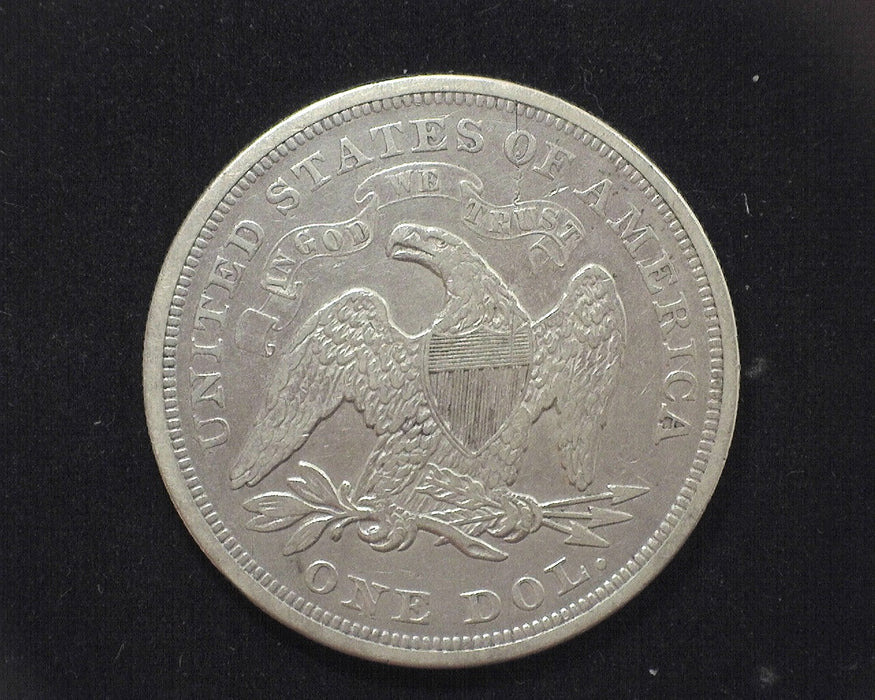 1867 Liberty Seated Dollar XF Motto- US Coin