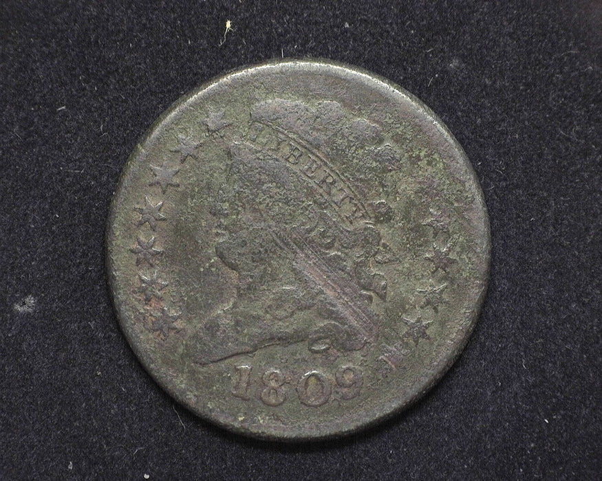 1809 Classic Head Half Cent F Damaged - US Coin