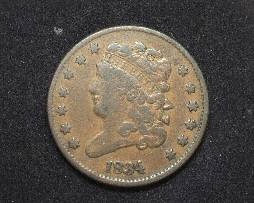 1834 Classic Head Half Cent VF - US Coin