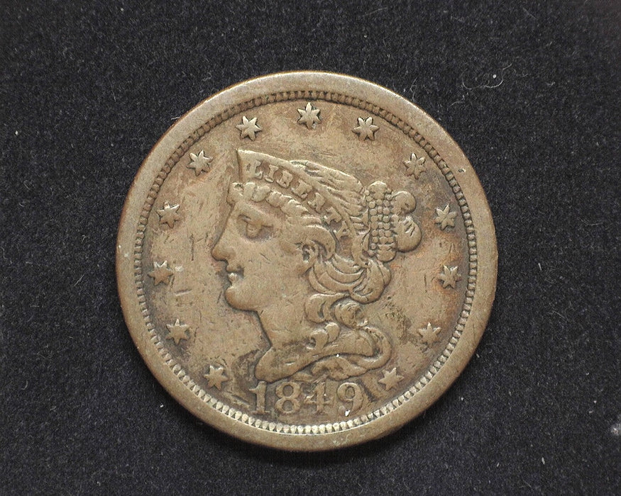 1849 Braided Hair Half Cent VF - US Coin