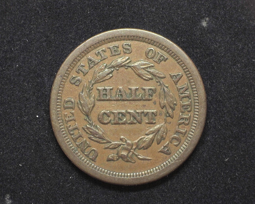 1850 Braided Hair Half Cent XF - US Coin