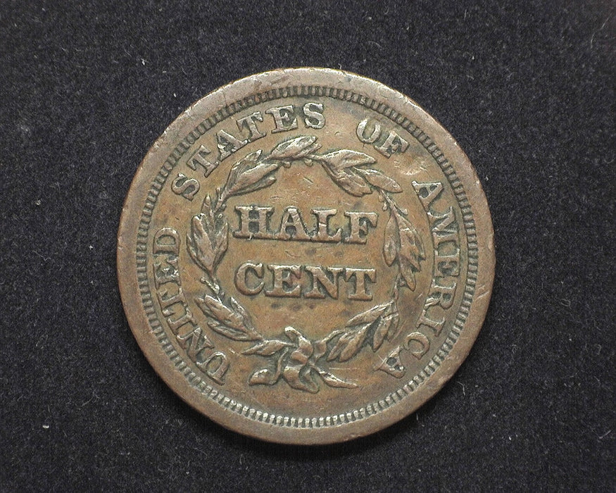 1854 Braided Hair Half Cent VF/XF - US Coin