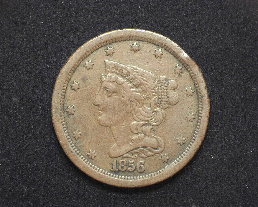 1856 Braided Hair Half Cent F/VF - US Coin