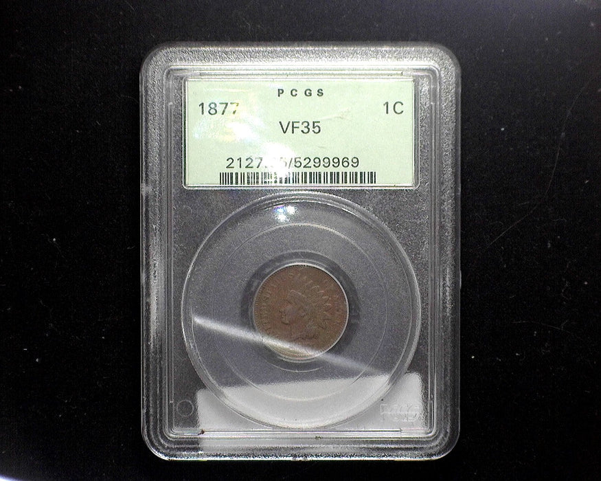 1877 Indian Head Penny/Cent PCGS VF-35 - US Coin