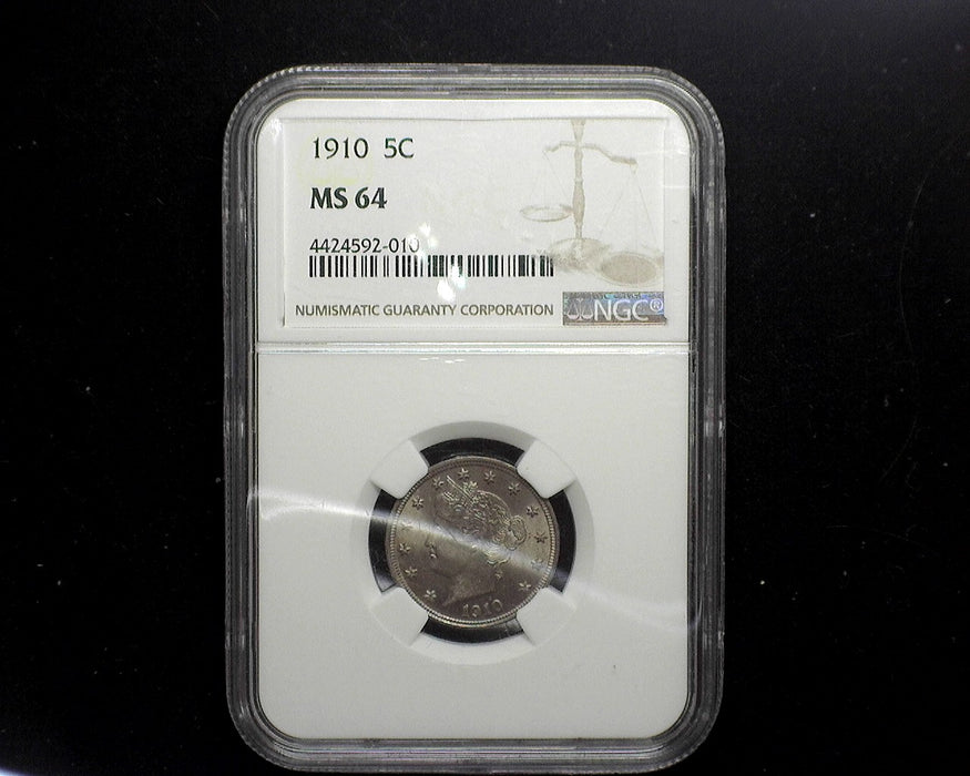 1910 Liberty Head Nickel NGC MS-64 - US Coin