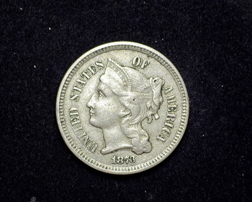 1873 Three Cent Nickel VF Open 3 - US Coin