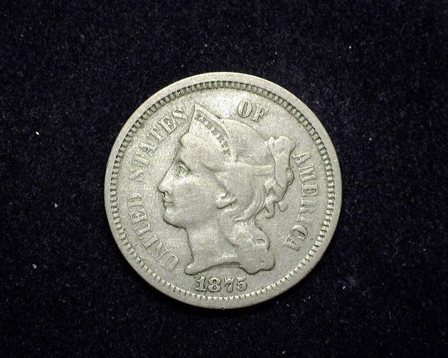 1875 Three Cent Nickel F - US Coin