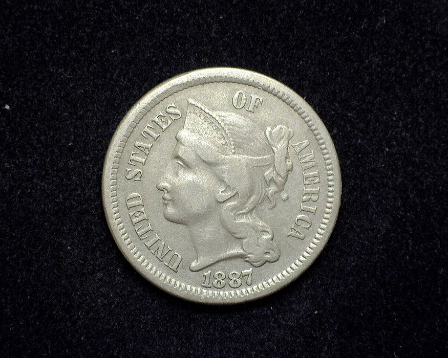 1887 Three Cent Nickel F - US Coin