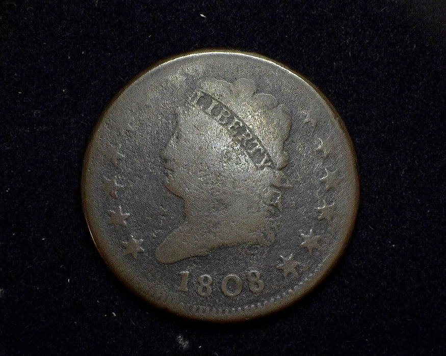 1808 Large Cent Draped Bust Cent G 13 stars - US Coin