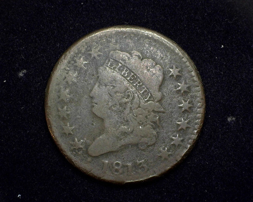 1813 Large Cent Classic Head Cent VG Thin date - US Coin