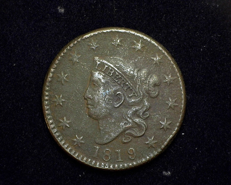 1819/18 Large Cent Coronet F Corrosion - US Coin