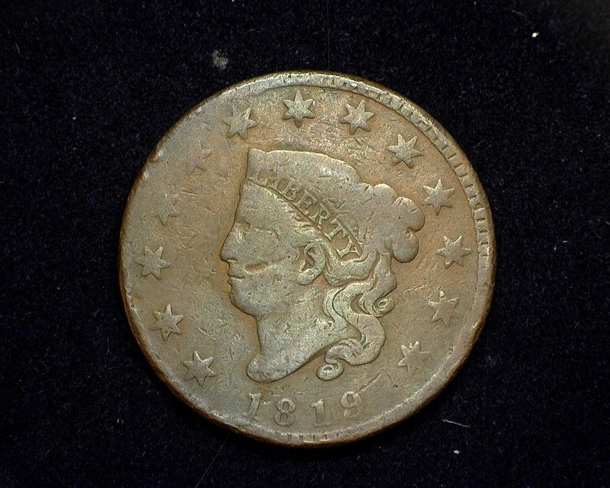 1819 Large Cent Coronet VG Wide date - US Coin