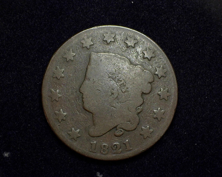 1821 Large Cent Coronet G Wide date - US Coin