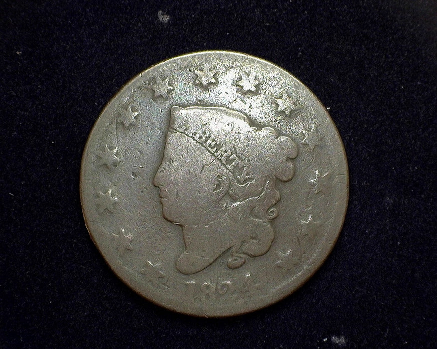 1824 Large Cent Coronet AG/G Close date - US Coin