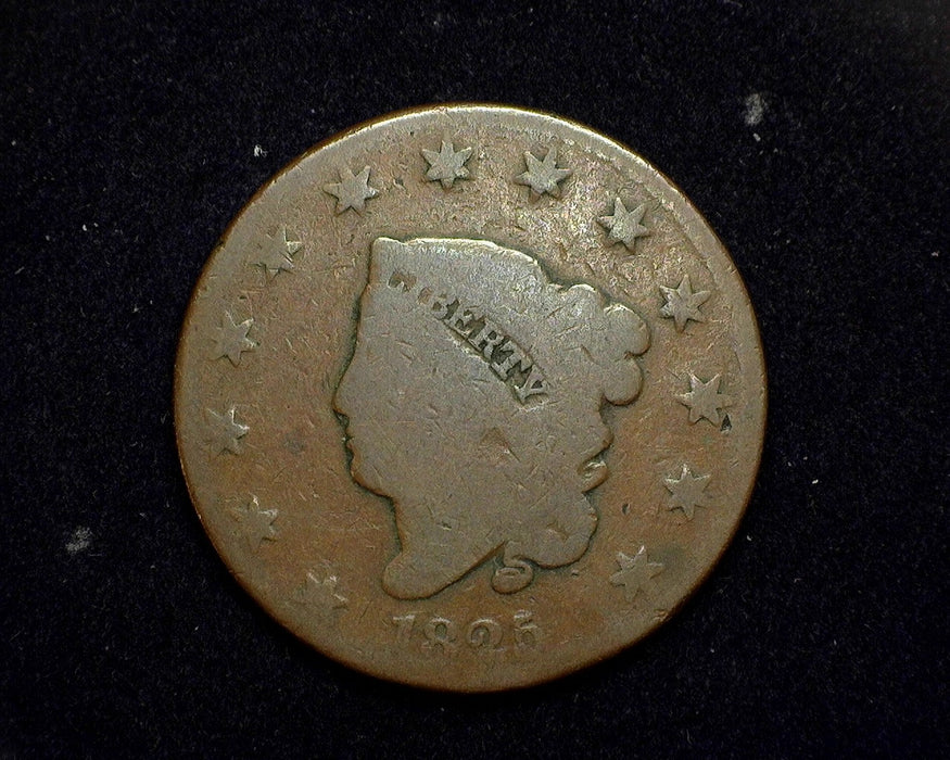 1825 Large Cent Coronet AG Small A's - US Coin