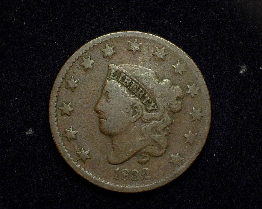 1832 Large Cent Coronet F Medium letters - US Coin