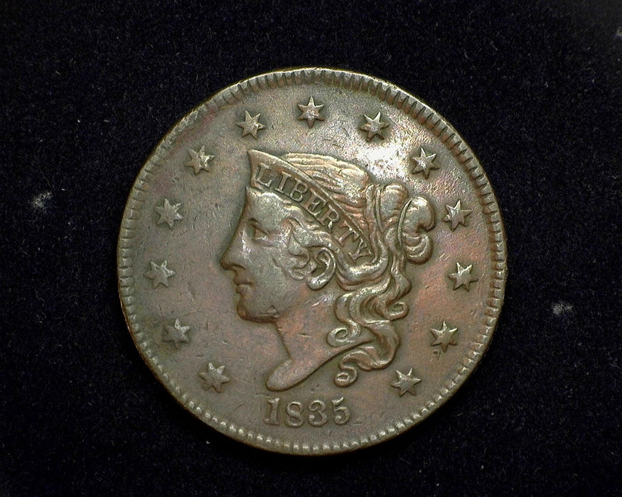 1835 Large Cent Coronet VF/XF Head 36 - US Coin