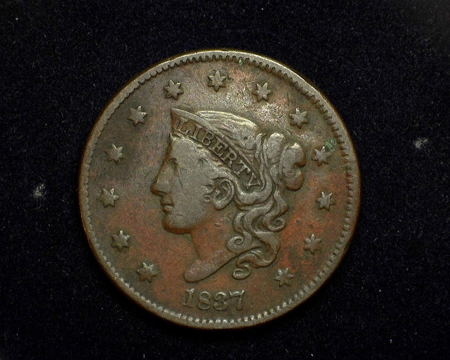 1837 Large Cent Liberty Head F/VF Medium letters - US Coin