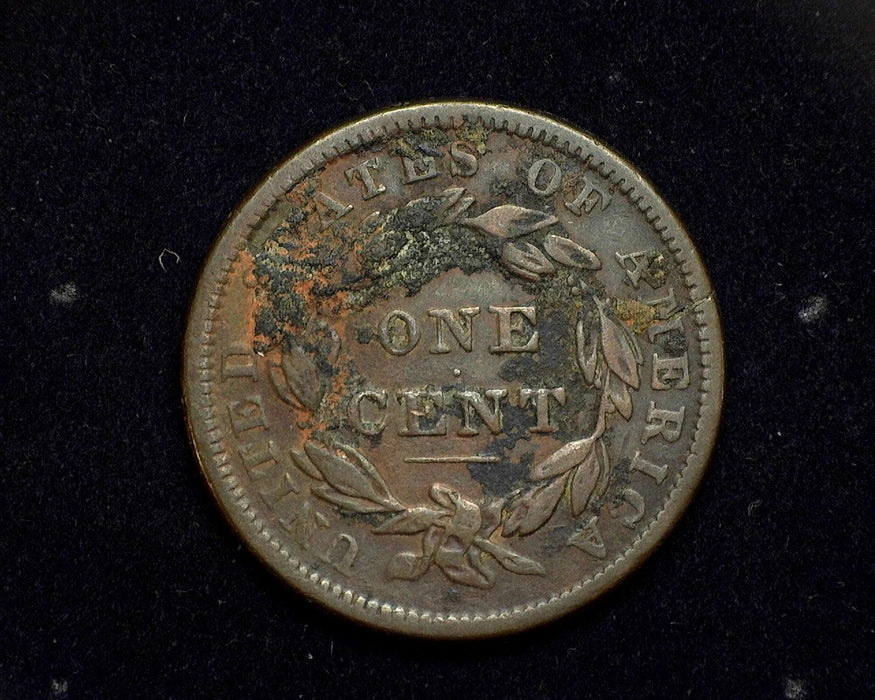 1838 Large Cent Matron F/VF Corrosion - US Coin