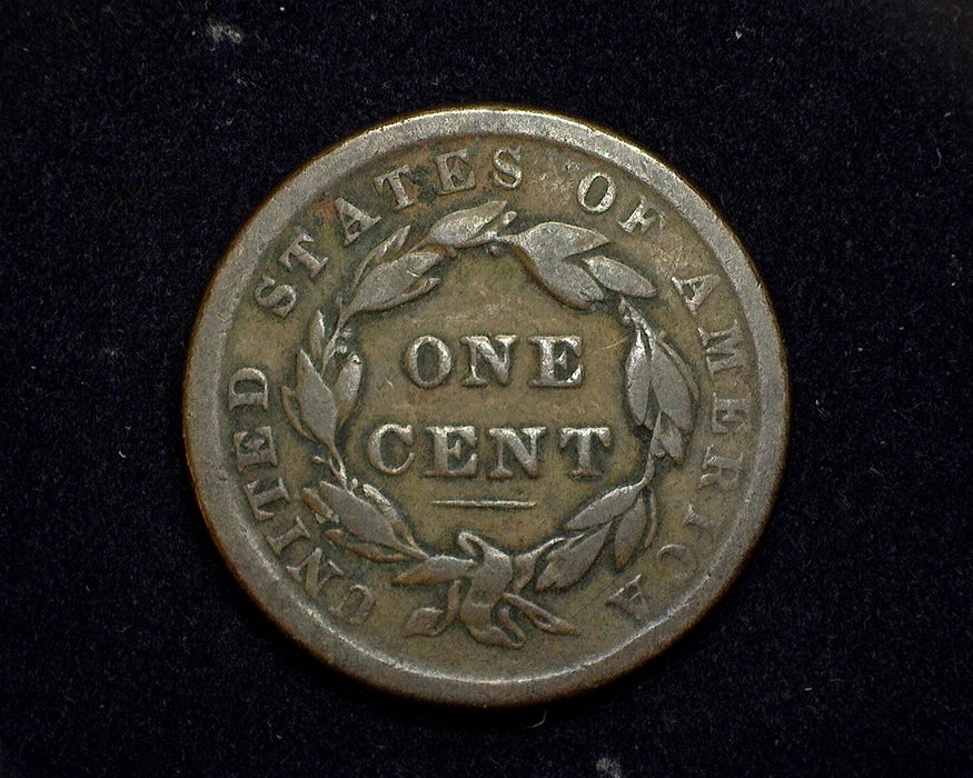 1839 Large Cent Matron F Silly head - US Coin