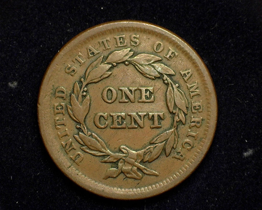 1842 Large Cent Braided Hair Cent VF Small date - US Coin