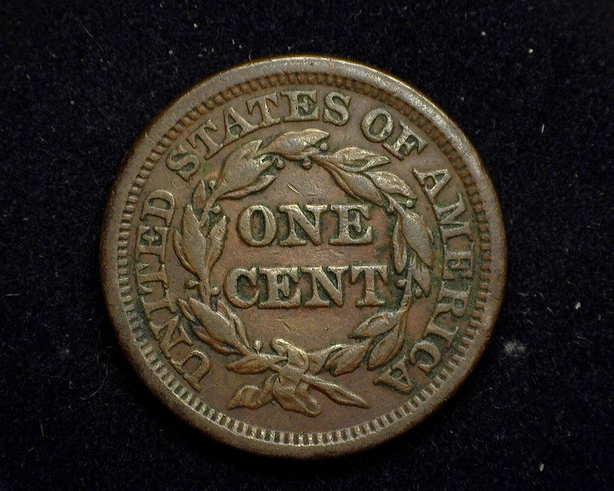 1846 Large Cent Braided Hair Cent VF Tall date - US Coin