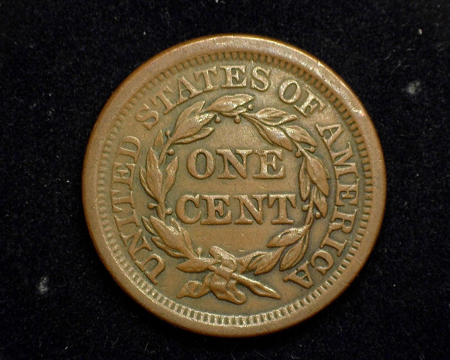 1854 Large Cent Braided Hair Cent XF - US Coin