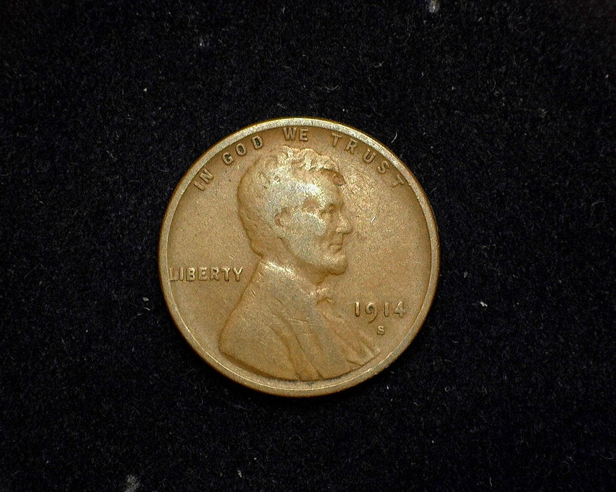 1914 S Lincoln Wheat Penny/Cent VG - US Coin