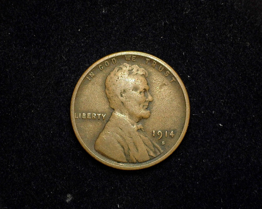 1914 S Lincoln Wheat Penny/Cent VG - US Coin