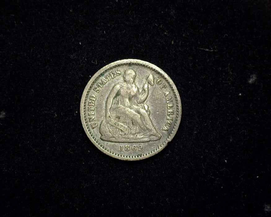 1862 Liberty Seated Half Dime F - US Coin