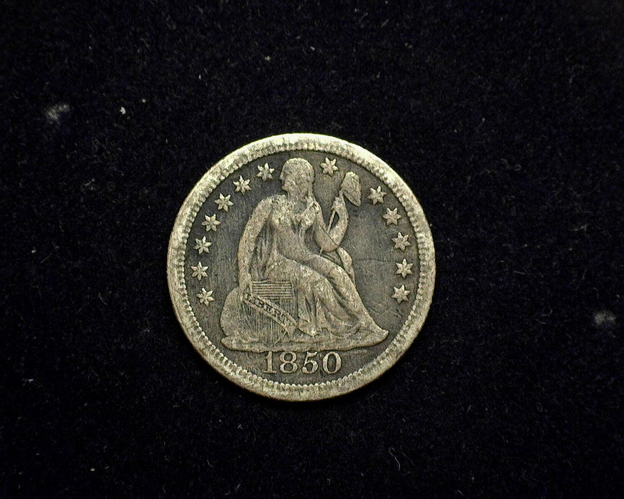 1850 Liberty Seated Dime F - US Coin