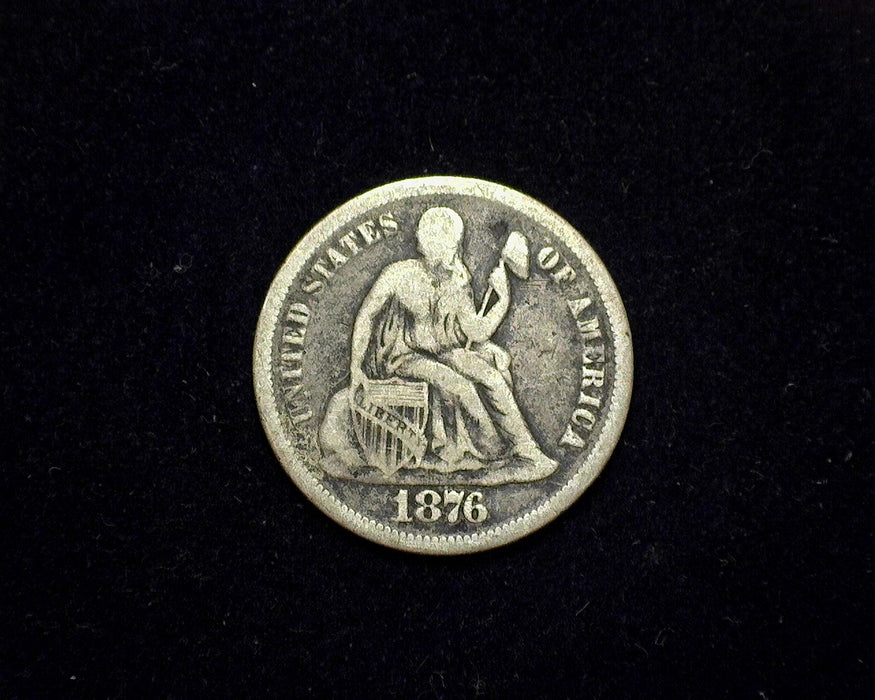 1876 Liberty Seated Dime F - US Coin