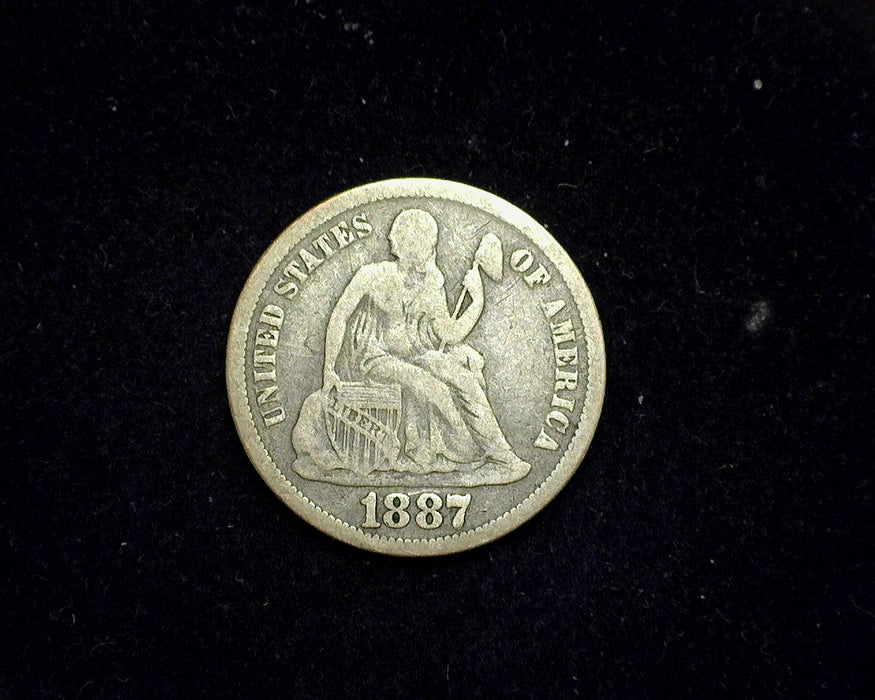 1887 Liberty Seated Dime F - US Coin