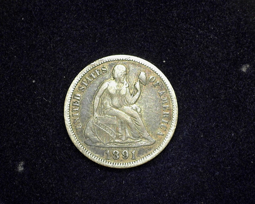 1891 Liberty Seated Dime VF - US Coin