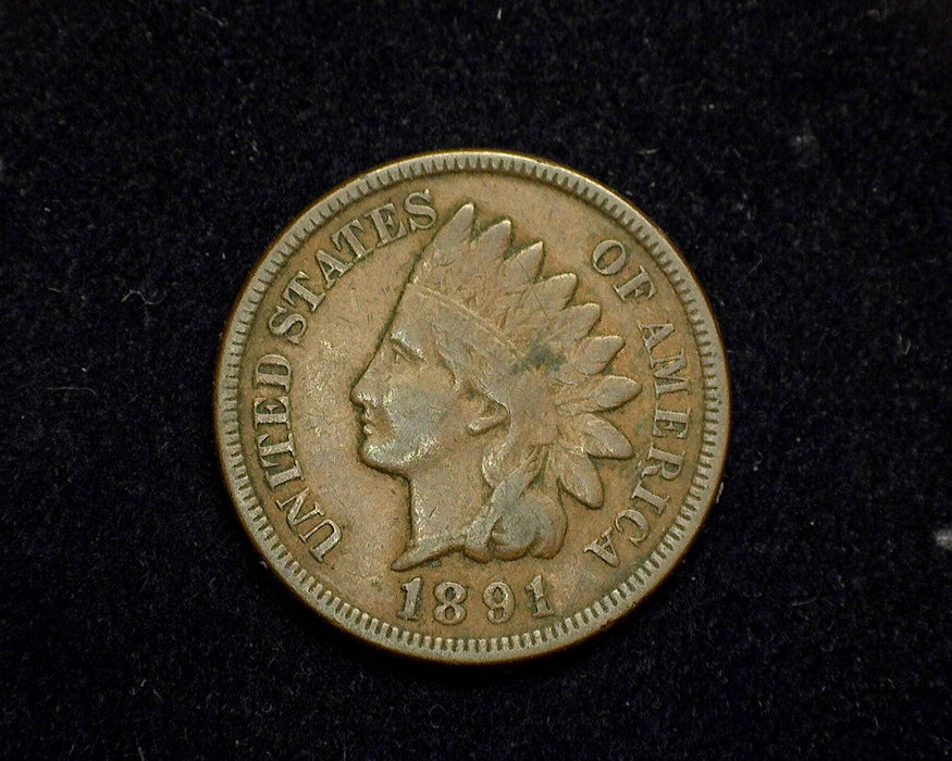 1891 Indian Head Penny/Cent VF - US Coin